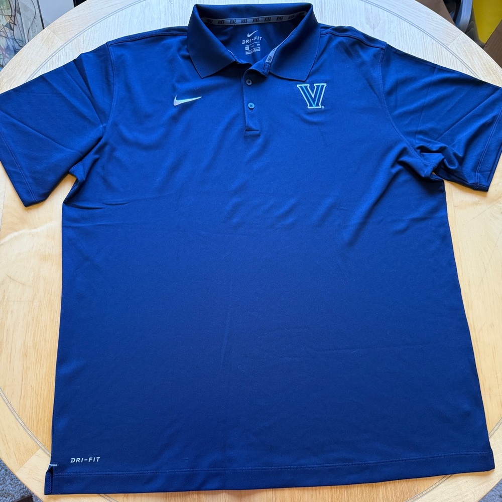 Nike Dri-FIT Villanova Wildcats Polo Shirt Blue Men’s Size Large
